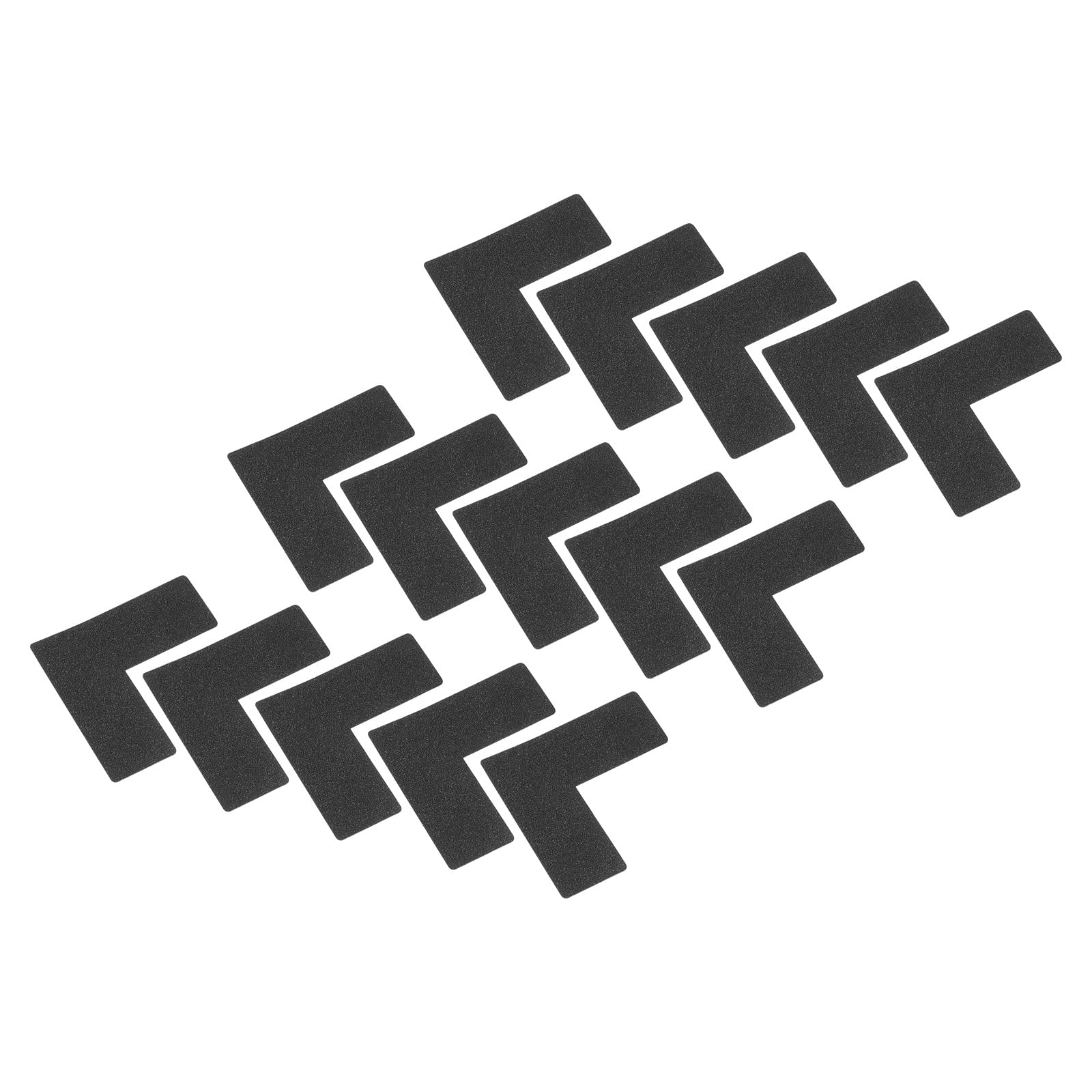 PATIKIL 5s Location Marking Corner 2x2x0.8 Inch 25 Pack L Shaped Floor Marker for Office Table Top, Desk, Warehouse Floor, Black