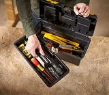 Stanley Toolbox with Metal Latch 16 in 2 Lid Organisers Removable Tote Tray view 5