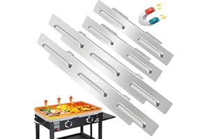 HONDONY Wind Guards for Blackstone 28 inch Griddle - Stainless Steel Magnetic Blackstone Griddle Accessories Protect Flame Hold Heat Save Gas Compatible with Rear Grease Cup Hood Side Shelf (Silver)