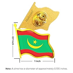 Mauritania Flag Lapel Pin - Enamel Metal National