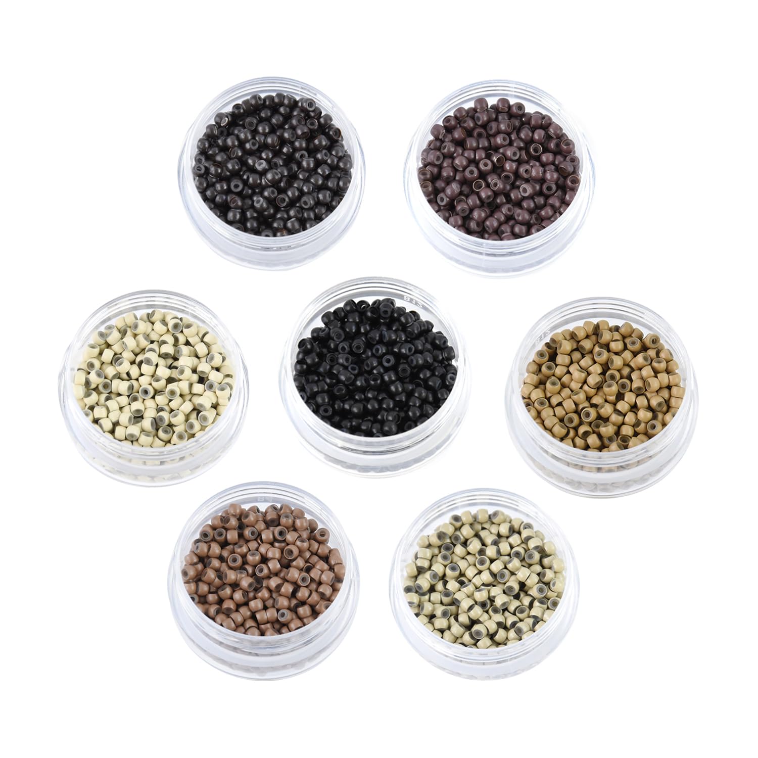 500pcs/lot 3.0mm Silicone Lined Nano Rings Hair Extension Nano Beads Micro Rings Beads Links for Hair Extensions (Blonde)