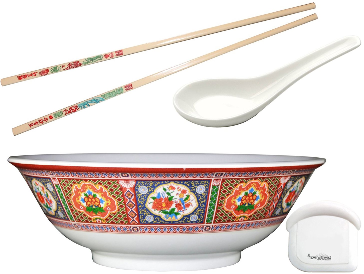 36 oz 8" Pho Rice /Noodle Soup Bowl Set, includes 1 pair of Chopsticks