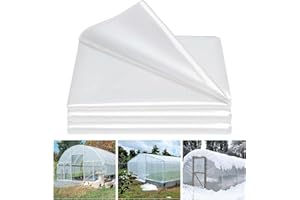 32 x 26 FT Clear Greenhouse Plastic Sheeting, 6 Mil Polyethylene Film Heavy Duty UV Resistant Anti-Aging Hoop House Toughness