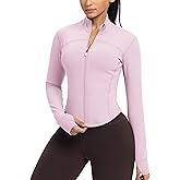 GYM RAINBOW Womens Zip Up Workout Jakcets Lightweight Slim Fit Running Athletic Jackets with Thumb Holes