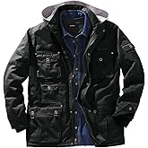 Boulder Creek by KingSize Men's Big & Tall 9 Pocket Twill Utility Jacket With Removable Hood
