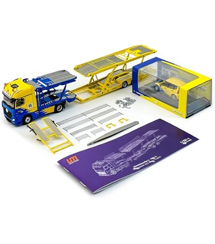 Amazon.com: HTLNUZD New 1/64 Alloy Car 4x2 Semi Trailer Removable