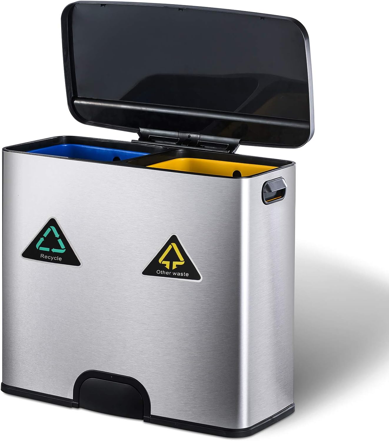 Display4top Waste Bin, Trash Can,Rubbish Sorting System Touch Type