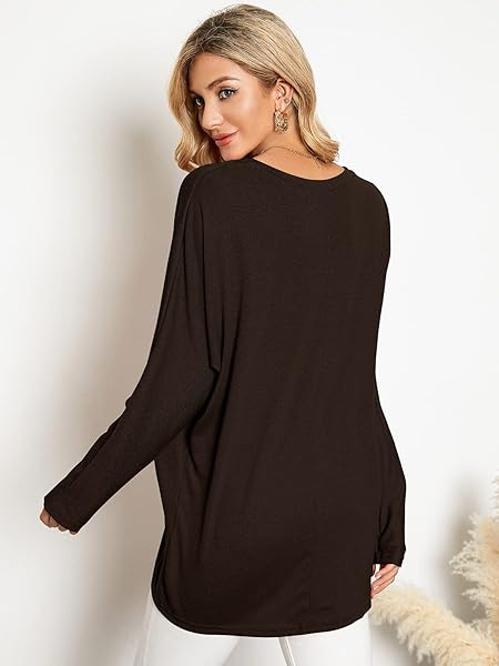 ZANZEA WOMEN’S OFF-SHOULDER BATWING SLEEVE BLOUSE CASUAL LOOSE OVERSIZED BAGGY T-SHIRT SWEATER PULLOVER TOP
