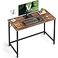 VASAGLE Computer Desk, Gaming Desk, Home Office Desk, for Small Spaces, 19.7 x 39.4 x 29.5 Inches, Industrial Style, Metal Frame, Hazelnut Brown and Black ULWD041B03V1
