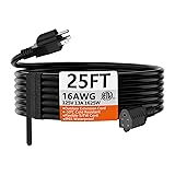 HUANCHAIN 25 FT 16 Gauge Black Indoor Outdoor