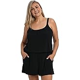 Maxine of Hollywood Womens Romper One Piece Swimsuit