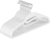 SONGMICS Set of 20 Plastic Hangers U-Shaped Opening 0.5 cm Thick 41.5 cm