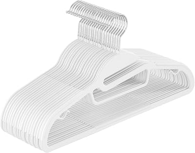 SONGMICS Set of 20 Plastic Hangers U-Shaped Opening 0.5 cm Thick 41.5 cm