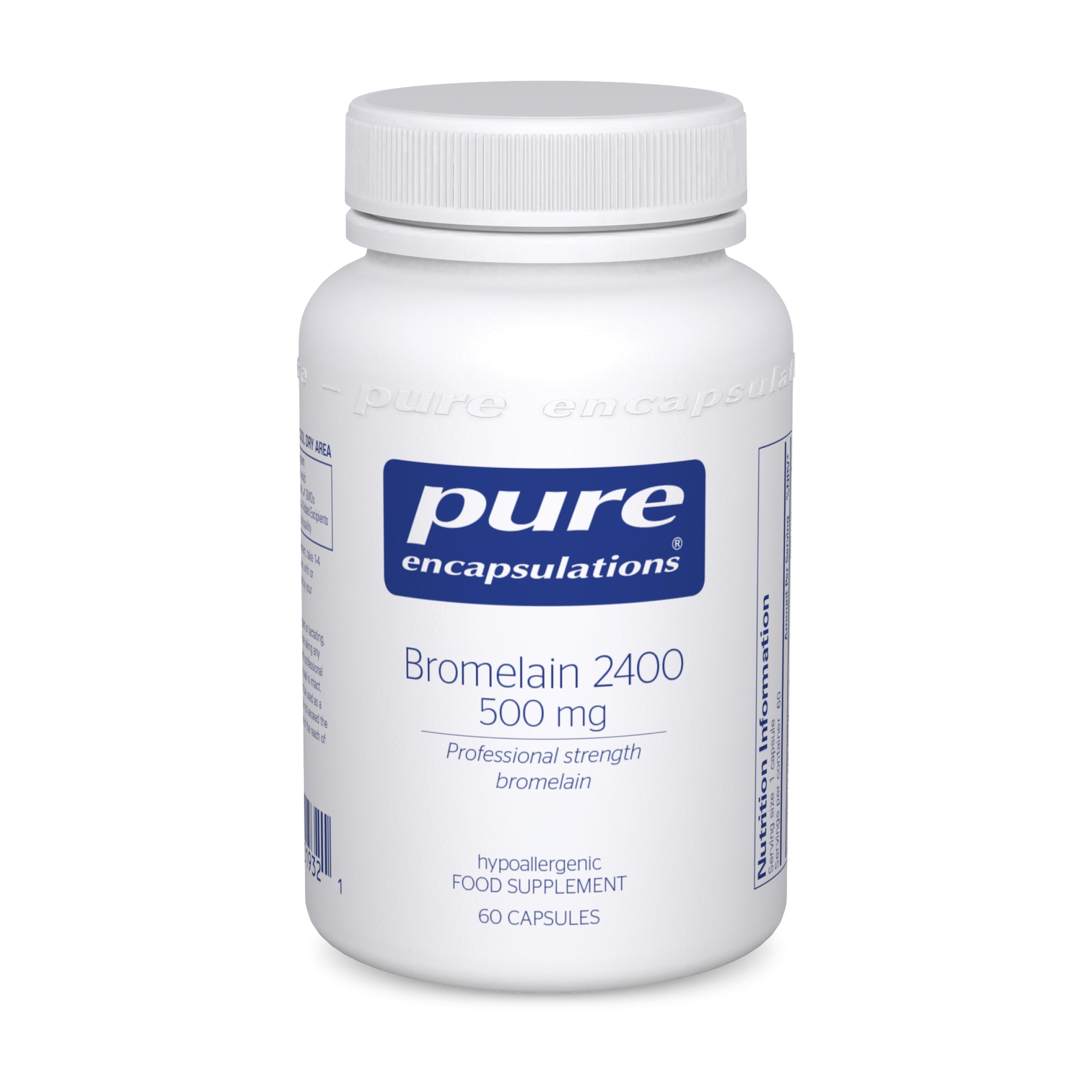 Pure Encapsulations Bromelain 2400 - Hypoallergenic Professional-Strength Bromelain for Digestive Support - 500mg GDU per Capsule, 60 Vegetarian Capsules