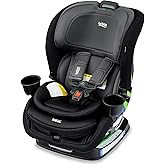 Britax Poplar Convertible Car Seat, 2-in-1 Car Seat with Slim 17-Inch Design, ClickTight Technology, Stone Onyx