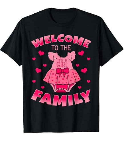 Amazon.com: It's A Girl T Shirt Gender Reveal New Baby Shower Mom