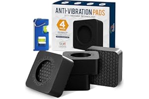 LINDA'S ESSENTIALS Anti Vibration Pads for Washing Machine and Dryer (Set of 4) - Universal Washer Anti Vibration Pads with HexiGrip™ - Washing Machine Accessories & Leveling Pads – Vibration Dampening Mat