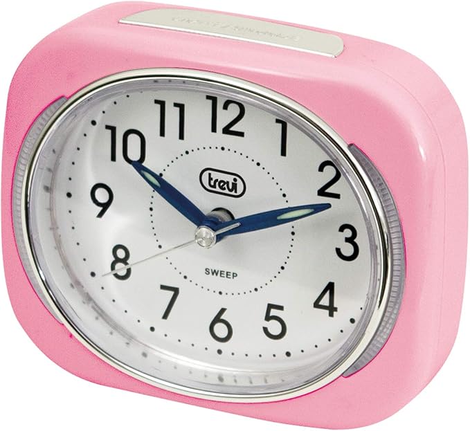 Trevi Retro Bedside/Travel Alarm Clock with LED Backlight and Silent