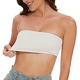 Women's Sports Bandeau Causal Tube Top Bra Strapless Wireless Non-Slip Detachable Padded Seamless Stretchy Bralettes