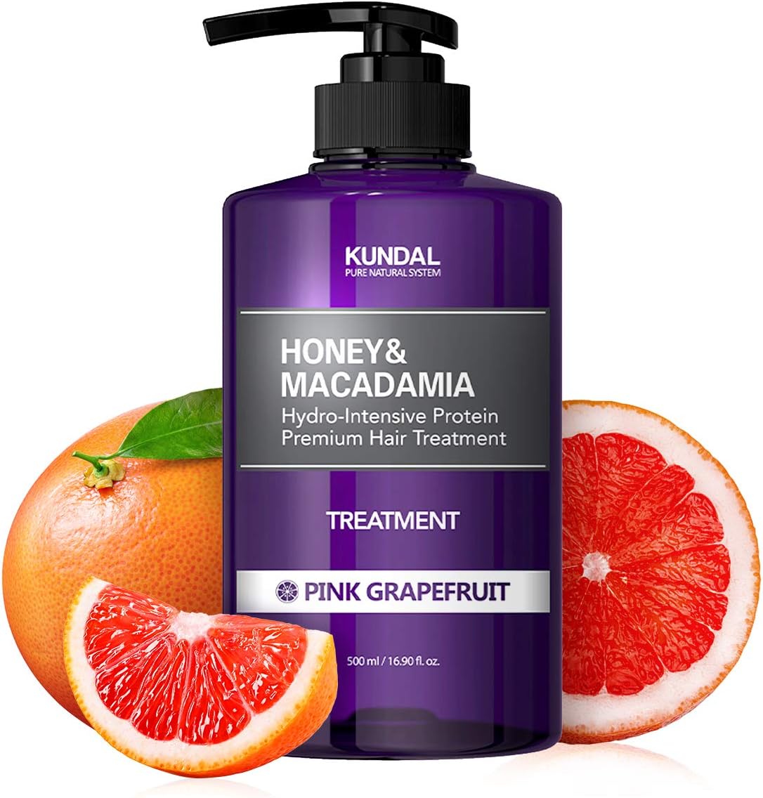 [KUNDAL公式]プロテイントリートメント500ml ピンクグレープフルーツ Protein Treatment 500ml Pink Grapefruit LPP低分子タンパク質・pH弱酸性・29種類自然エキス配合