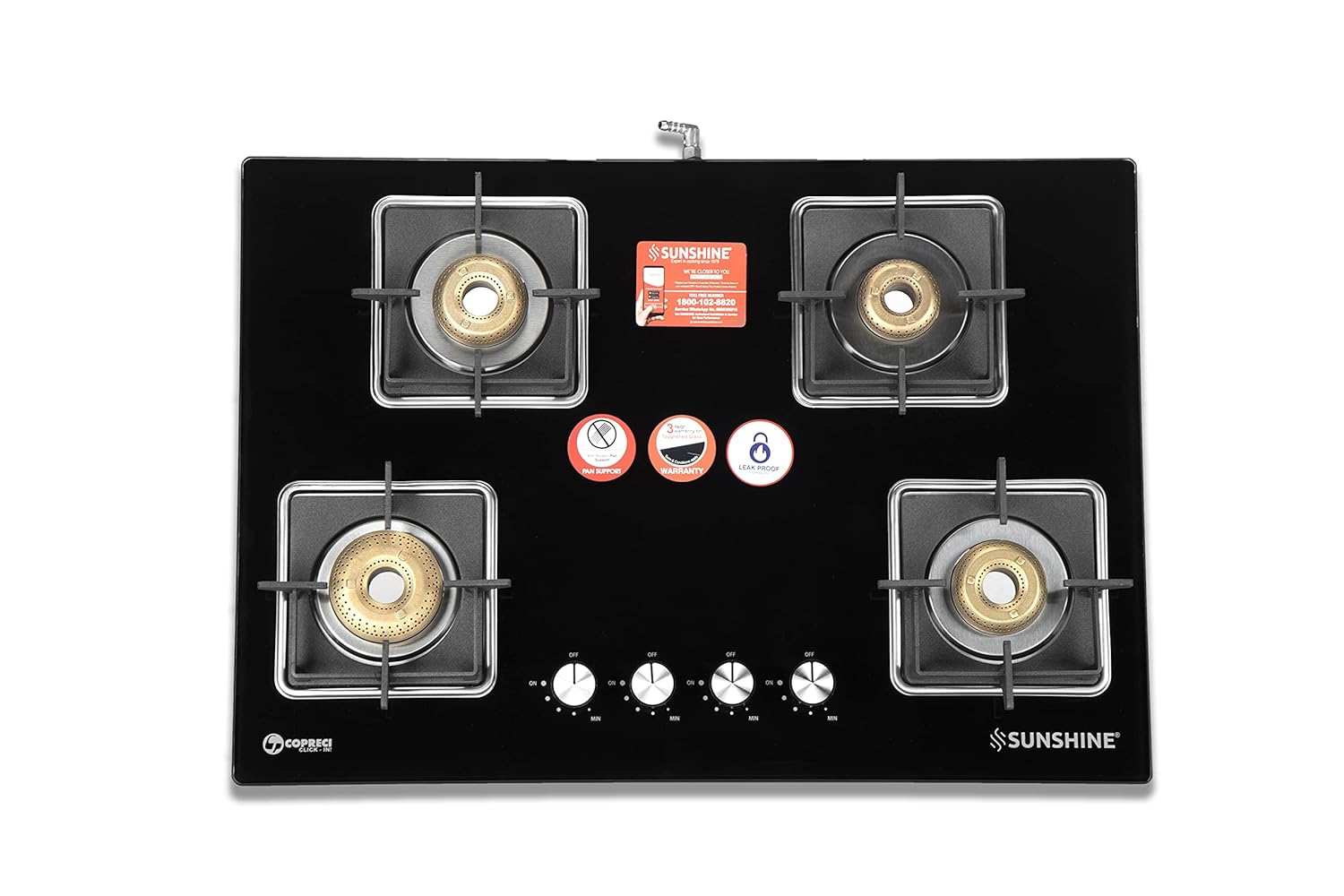 Buy Sunshine Augustus 4 Burner Gas Stove Manual Ignition (Glass Top, 2