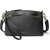 S-ZONE Small Genuine Leather Crossbody Bags for Women Purse and Handbag Wristlet
