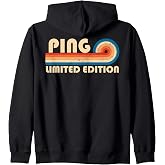 PING Retro 70s 80s Sunset Stripe Zip Hoodie
