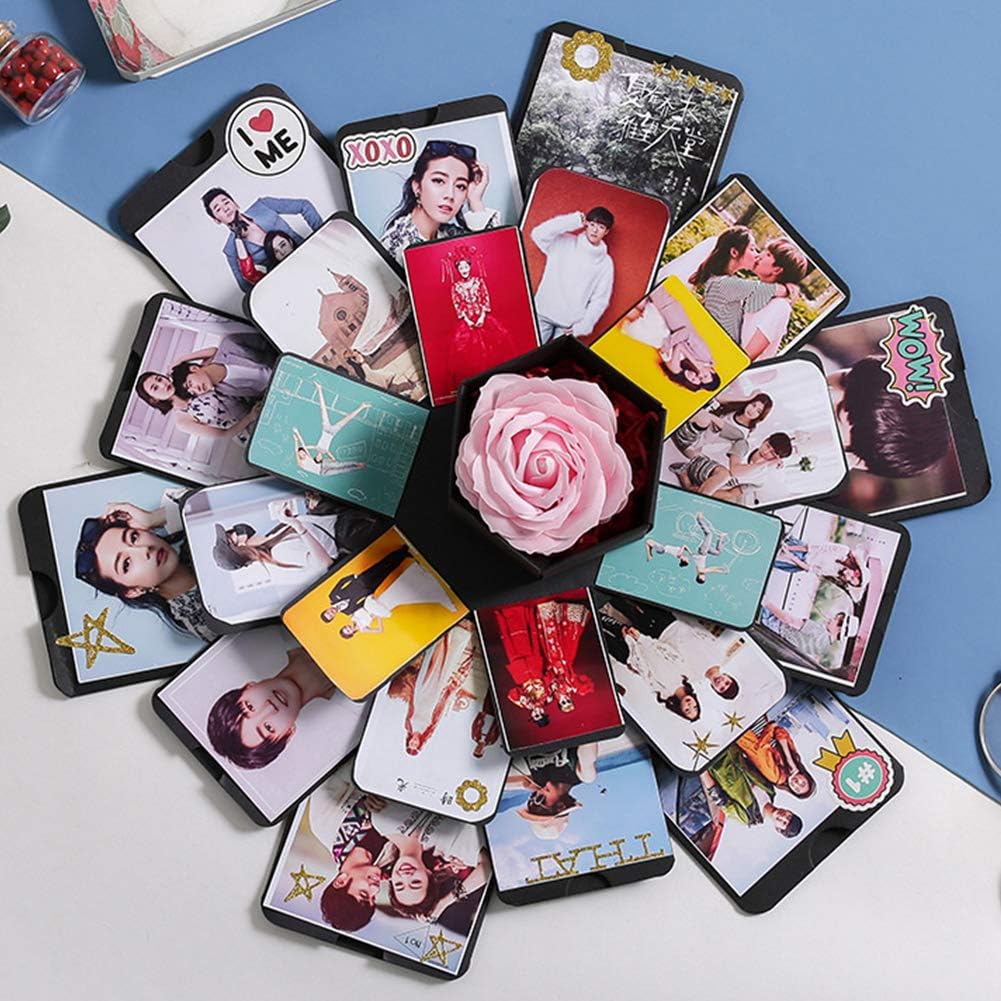 Koogel Explosion Box Set,17.5 x 16inch Album Gift Box Creative Album Surprise Album Sticker Box for Marriage Proposals Making Surprises Birthday: Arts, Crafts & Sewing