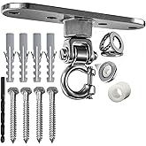 Dakzhou Heavy Duty Stainless Swing Hanger with Smooth Bearings 180°+360°Swing Hardware, 1500 lb Capacity Playground Yoga Hammock Chair Sandbag Porch Swing Bag