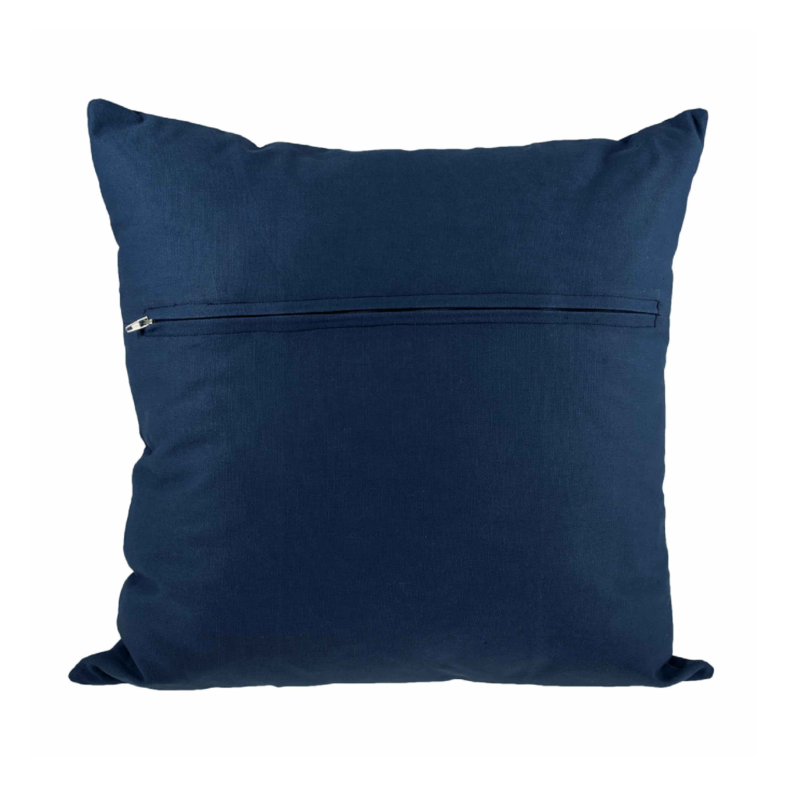 Thea Gouverneur Cushion Back Kit with Zipper - Navy Blue - for Any 16x16 Inch (40x40cm) Cushion- Cross Stitch Creations - Embroidery - Embroidery Kit for Adults - 23.5902