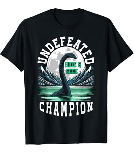 Amazon.com: Nessie Hide and Seek Shirt - Lochness Monster Tshirt T