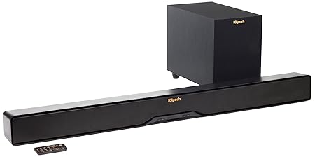 Klipsch R-4B Soundbar mit Subwoofer Wireless, Farbe: schwarz