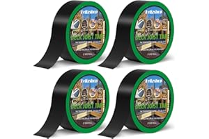 Felizshop Joist Tape,2" x 50' Deck Joist Tape Waterproof Butyl Deck Tape Flashing Tape,Weather Resistance Joist Tape for Decking for Beams, Wood Joists and Beams（4 Rolls）