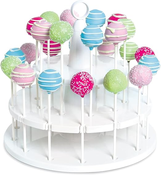 Amazon Com Bakelicious Cake Pop Stand 24 Piece White Cake Stands
