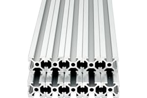 APRAGAZ 10 PCS 31.5Inch 800mm T Slot 2020 Aluminum Extrusion European Standard Silver Extruded Aluminum Anodized Linear Rail High Strength Guide Frame for 3D Printer Parts and CNC DIY Workbench