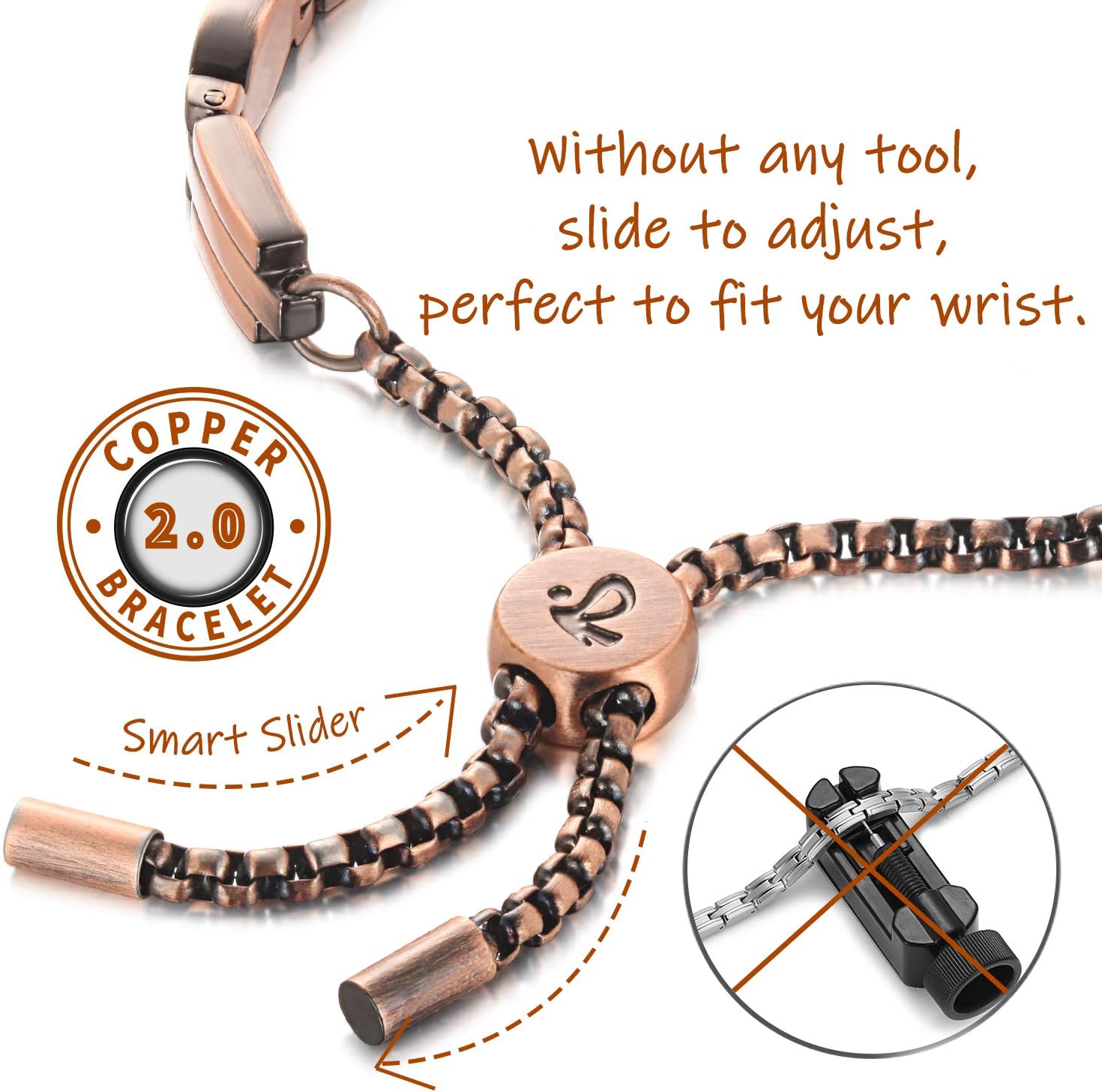 RainSo Women Pure Copper Magnetic Therapy Health Care Bracelets Pain Relief for Arthritis Adjustable Design with Display Box (Petal Style): Health & Personal Care