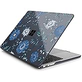 Batianda Case for 13-inch Microsoft Surface Laptop Copilot+ PC 2025 (Latest Model 2095), Artistic Patterns Ultra-Slim Lightweight Scratch-Resistant Hard Shell with Protection, Blue Flowers