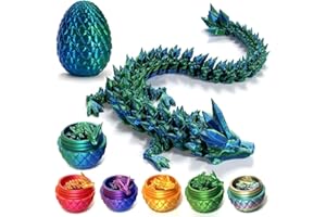 SHYHAND Dragon Egg 3D Printed Dragon Egg Articulated Dragon Crystal Dragon with Dragon Egg Fidget Dragon Egg Toy Executive Desk Toys Adults Fidget Dragon Toys