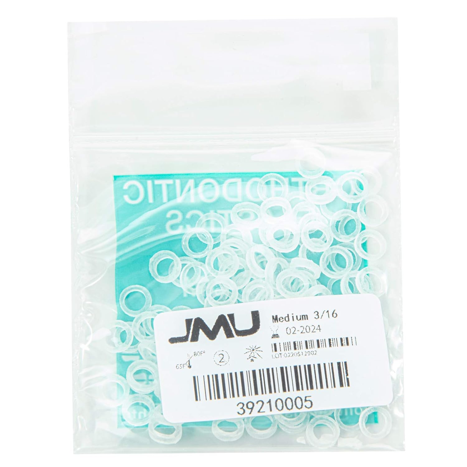 JMU Orthodontic Elastics 3/16 Inch Medium 500 pack Intraoral Elastic Bands Latex Free Dental Rubber Bands Made in USA : Beauty