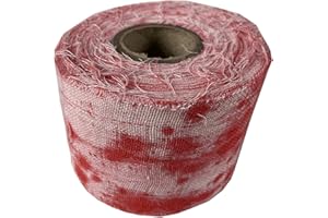 ACauto Halloween Bloody Gauze Roll Bandage Makeup Props Tape Decoration Costume Accessories White Bloody Scary 32.8ft