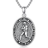 MEIDERBO Sport Necklace for Men Women S925 Sterling Silver Baseball/Soccer/Hockey/Football/Basketball/Taekwondo/Tennis/Golf/Runner Pendant Necklace Sport Jewelry Gift for Sport Lover
