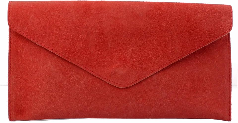 ladies red clutch bag