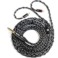 KBEAR ST12 2Pin IEM Cable, in Ear Monitor Replacement Earbuds Earphone Cable, 8 Core 4N OFC Silver-plated HiFi Headphone Wire Extension Cord for KZ ZST/AS10/ES4/ZS10/ZST-X CCA C10 (Dark, 2PIN 4.4MM)