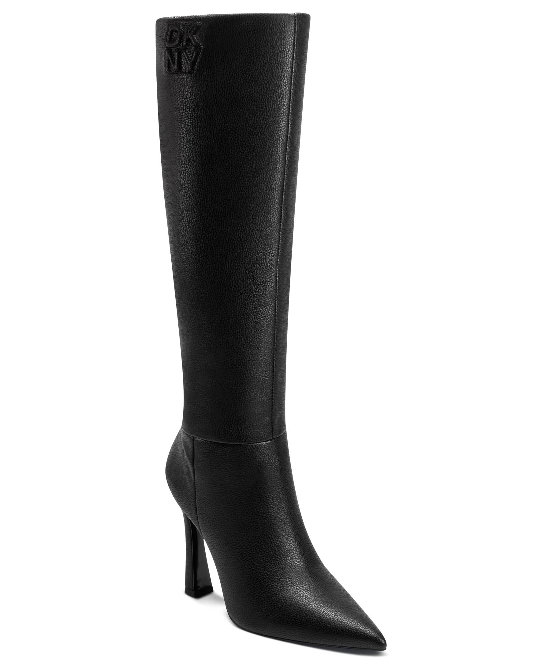 DKNY Women’s Carmel Tall Knee High Heeled Boot Fashion, Black, 6.5