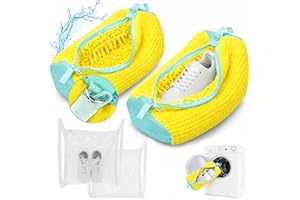 Washing Bags for Laundry 2 Pack, Shoe Machine Bag With Sturdy Zipper and Hook Design, Dry Net Bag Included, Reusable Cleaning