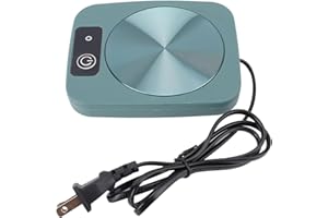 Jiawu Electric Beverage Warmer Compact Coffee Mug Warmer for Travel and Work Lightweight ABS Aluminum (US Plug)