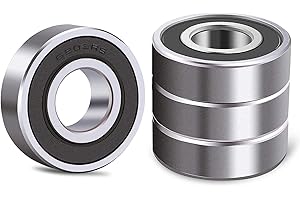 DEEPDREAM 4 Pcs 6203-2RS Double Rubber Seal Bearings 17x40x12mm, Pre-Lubricated and Stable Performance and Cos…