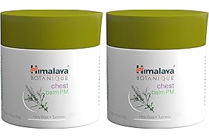 Himalaya Botanique Chest Balm P.M., Soothing, Calming and Comforting Care for Restful Nights, 1.76 oz, 2 Pack