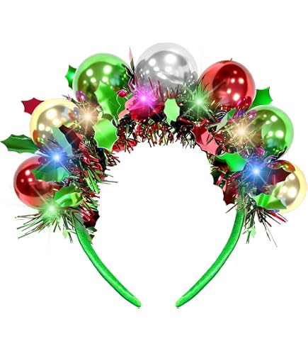 Amazon.com: Riceshoot 12 Pcs Christmas Tree Headbands with  display picture 3