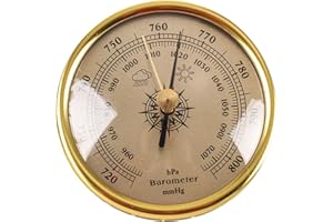 Adjustable Barometric Pressure Gauge - 3in Clear Scaled Weather Barometer with Hanging Hole - Portable for Wall or Fishing